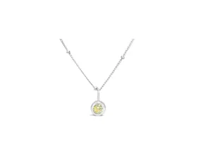 November Birthstone Necklace - Silver