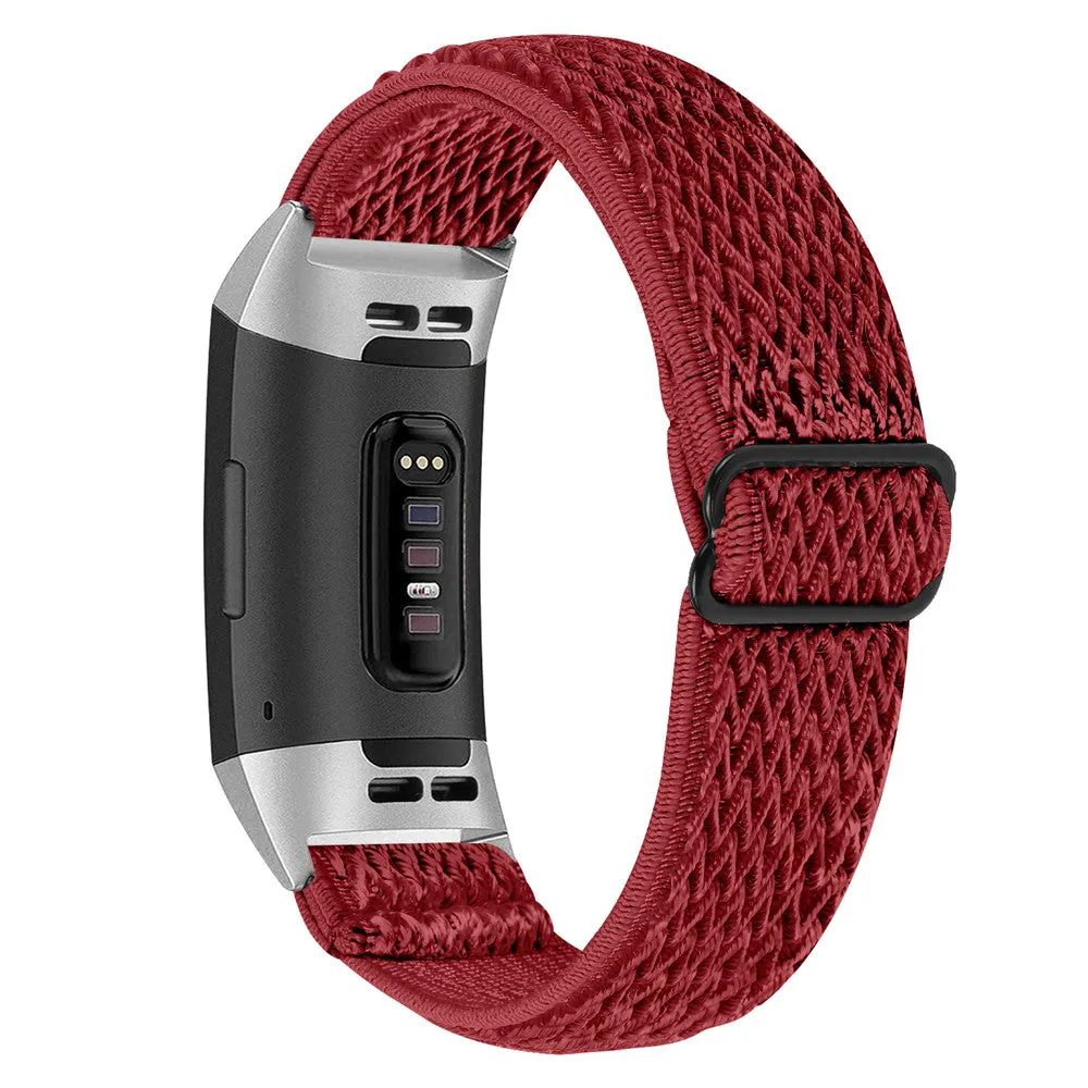 Nylon Elastic Bracelet Band Loop For Fitbit Charge 5 4 3 2 Woven Sports Watch Wrist Strap For Fitbit Charge 3 4 se