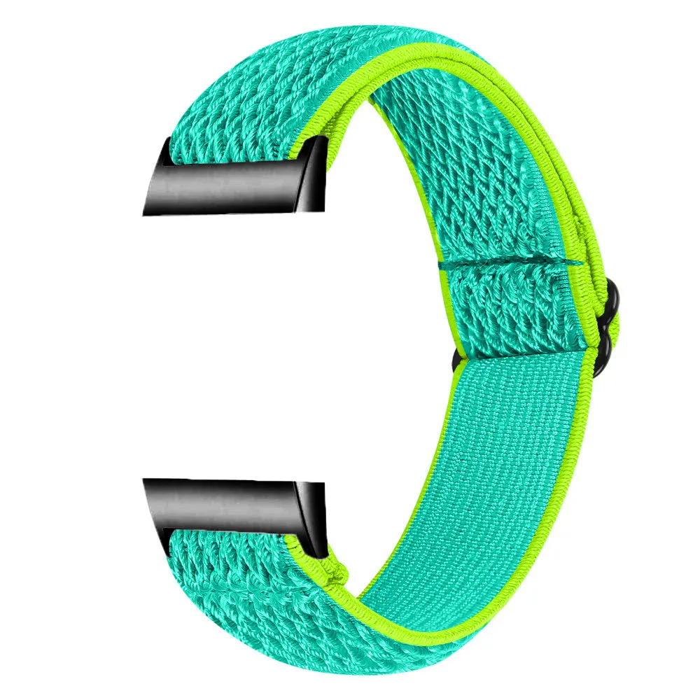 Nylon Elastic Bracelet Band Loop For Fitbit Charge 5 4 3 2 Woven Sports Watch Wrist Strap For Fitbit Charge 3 4 se