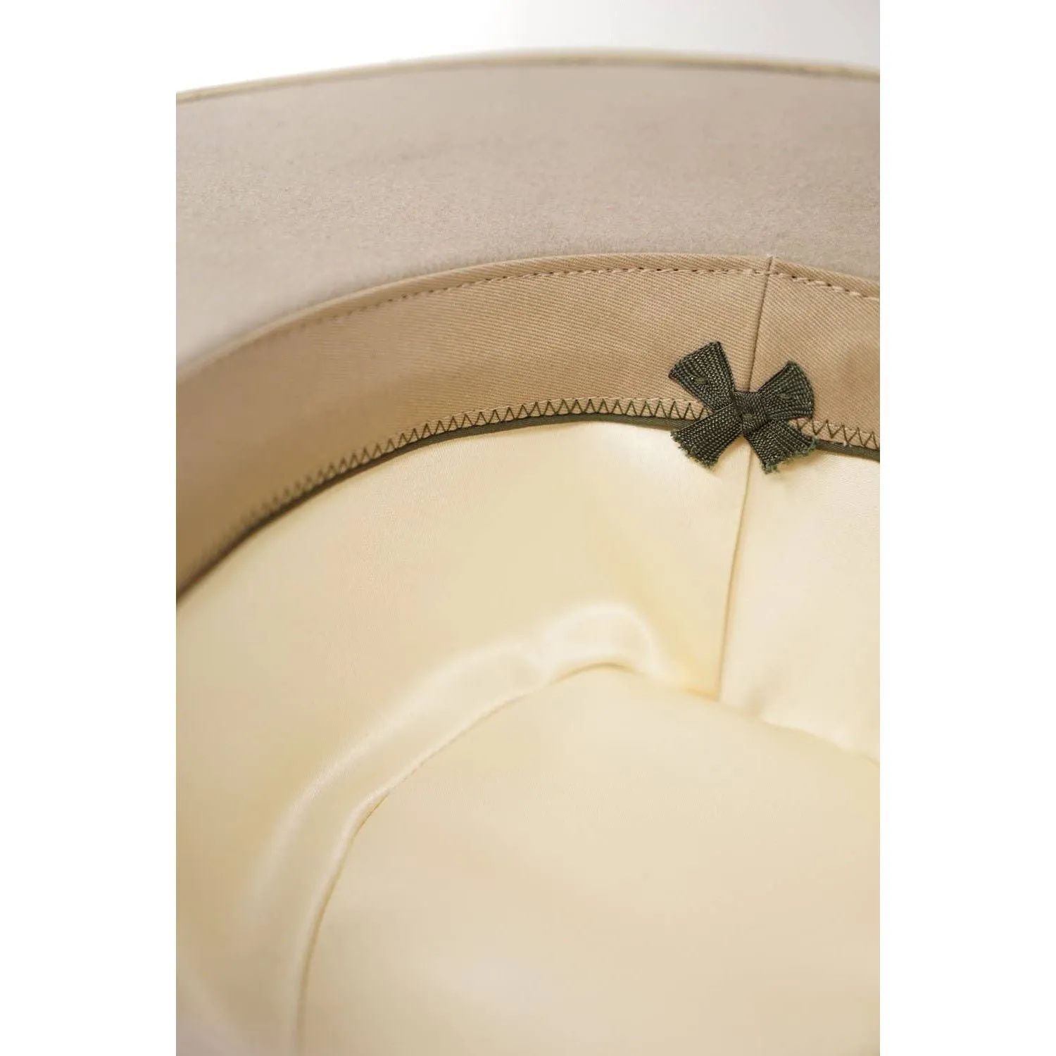 Olive & Pique - BILLIE - 100% Wool Felt Rancher, Satin Lined, Beige Hat