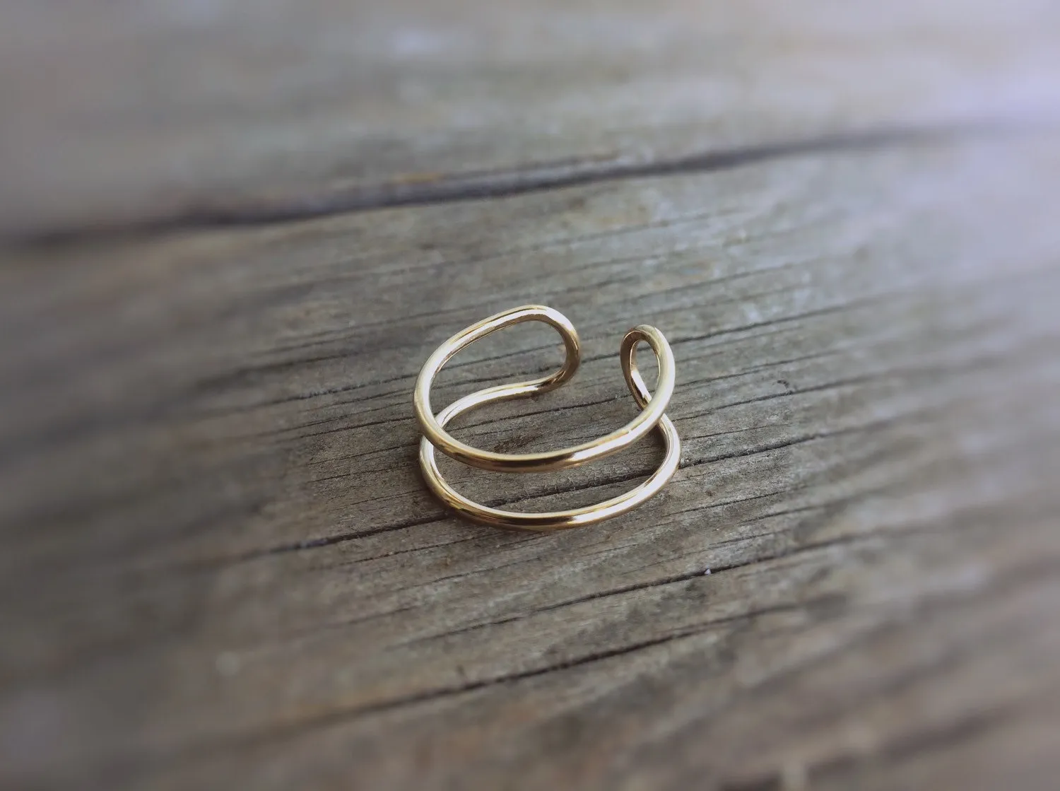 Open Ring, Minimalist Ring, Modern Ring, Double Line Ring, Simple Ring, Boho Ring, Statement Ring, Boho Chic, Open Loop Ring, Unique, U Ring