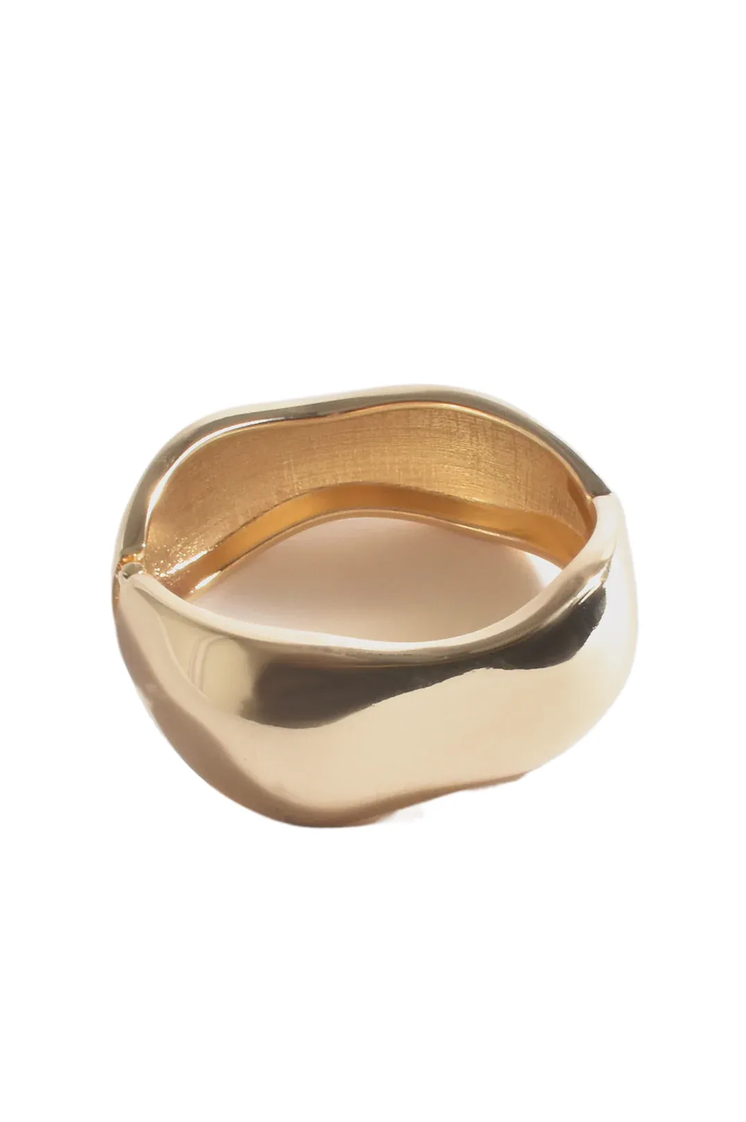 Organic Shape Metal Bangle (Gold)