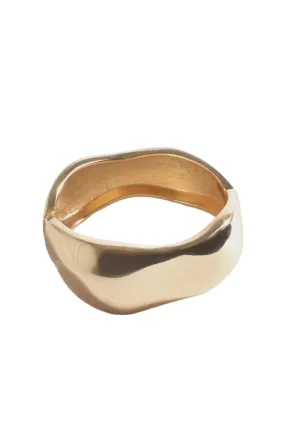 Organic Shape Metal Bangle (Gold)