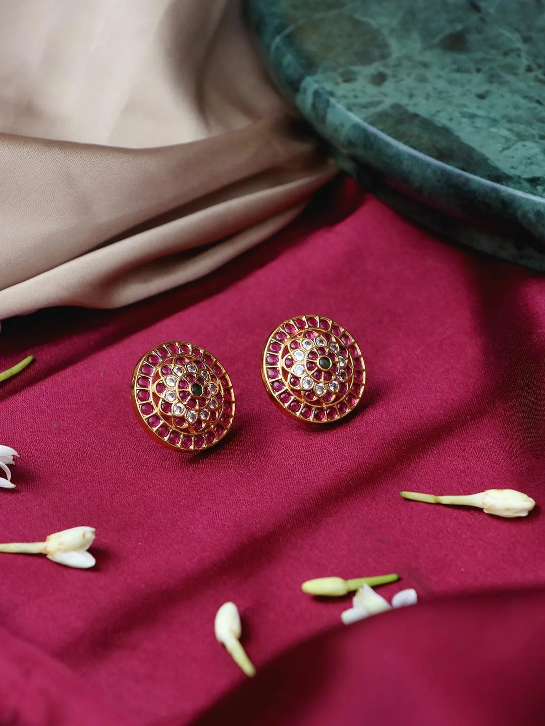 Original Kempu Flower Stud Earrings