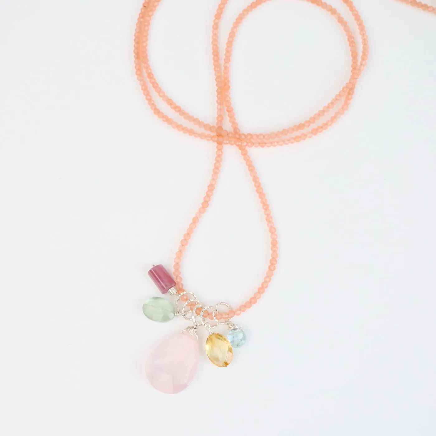 Peach Chalcedony Necklace