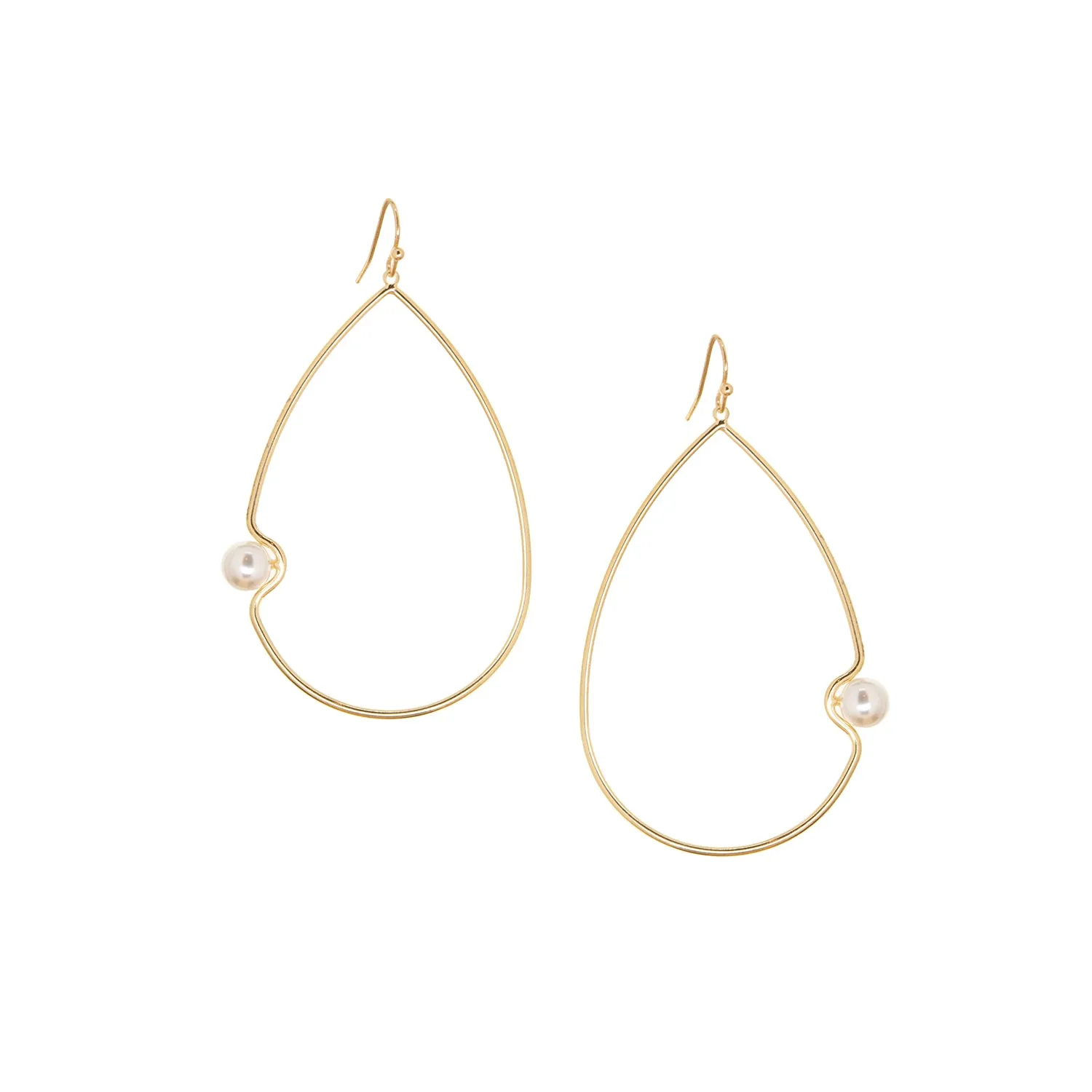 pearl inset teardrop earring