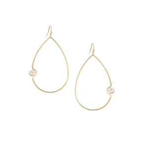 pearl inset teardrop earring