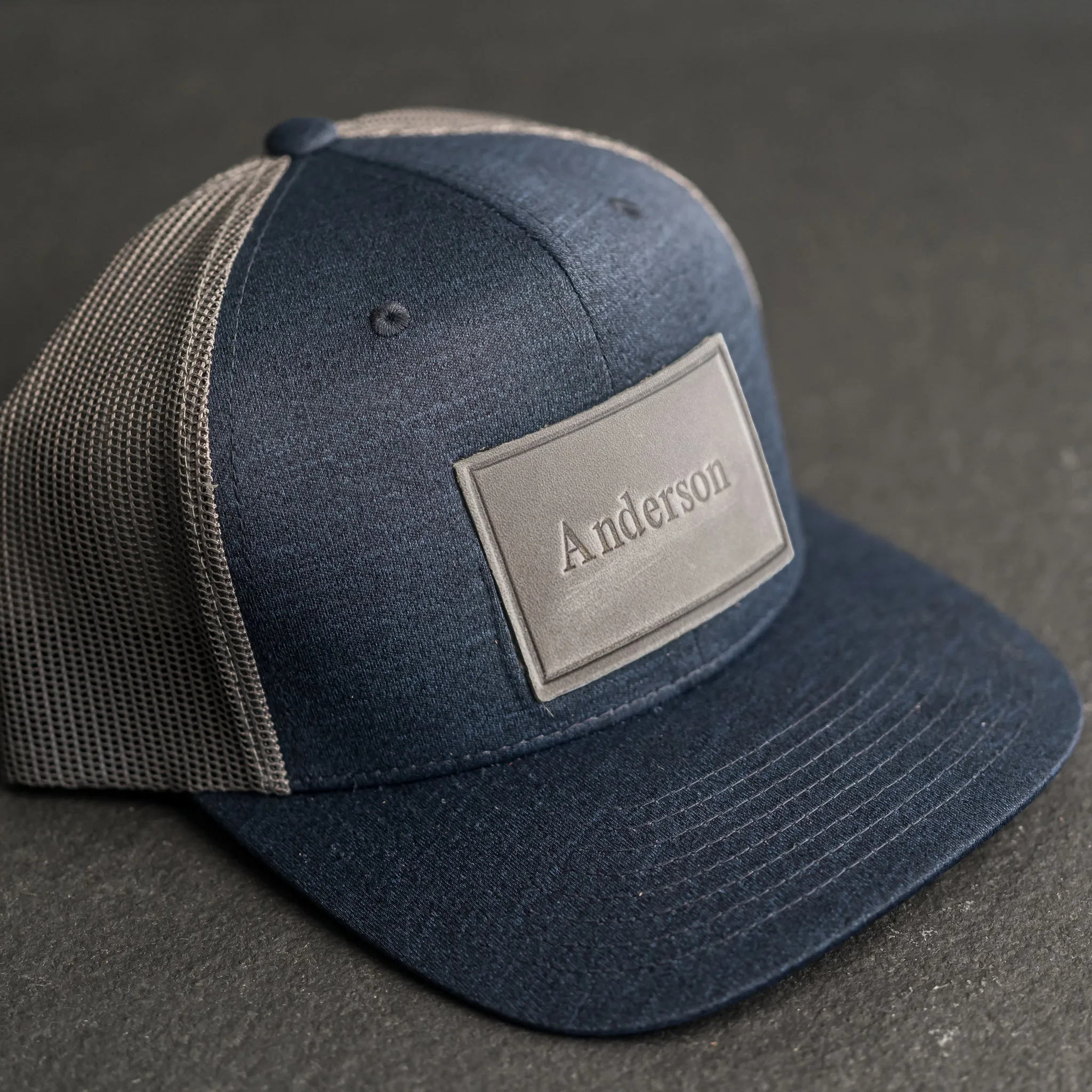 Personalized Leather Patch Performance Style Trucker Hat