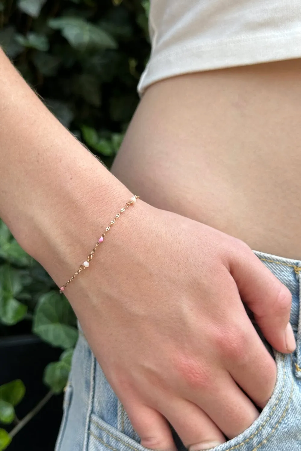 Pink Bead Bracelet