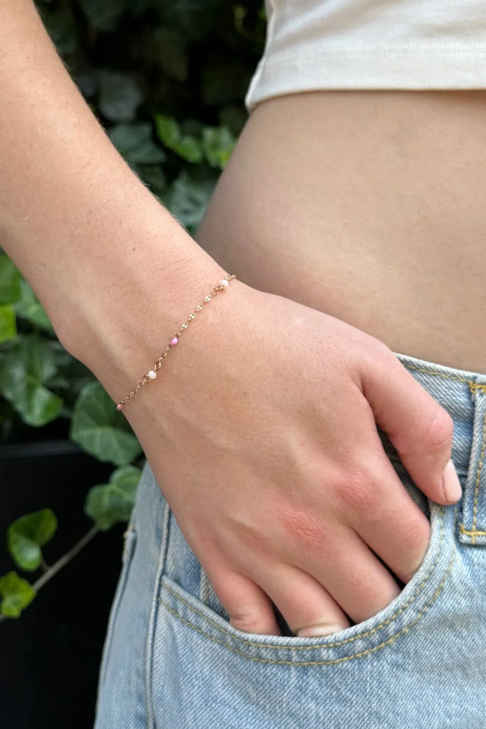 Pink Bead Bracelet