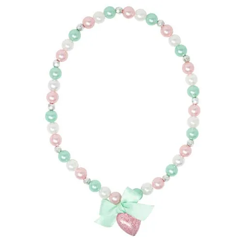 Pink Poppy Sparkle Princess Heart Necklace - 3 Colors Available