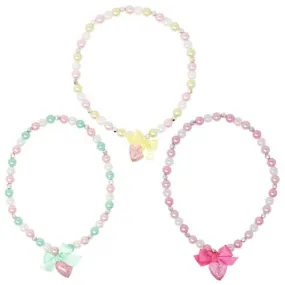 Pink Poppy Sparkle Princess Heart Necklace - 3 Colors Available