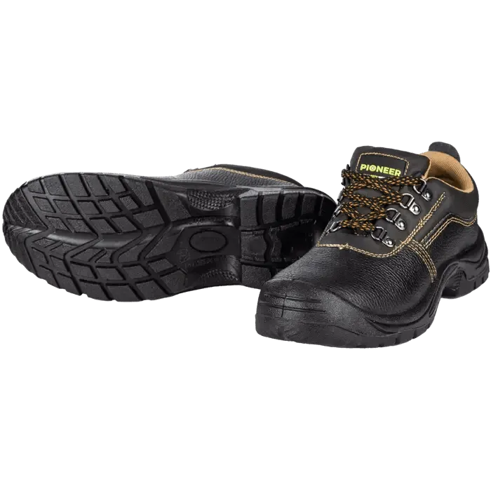 Pioneer Black 200J steel toe cap safety shoes