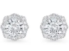 Platinum Natural Diamond Stud Earrings