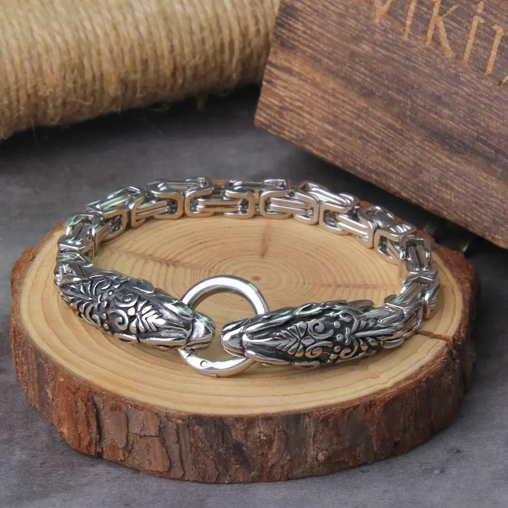 Punk Viking Wolf Bracelet