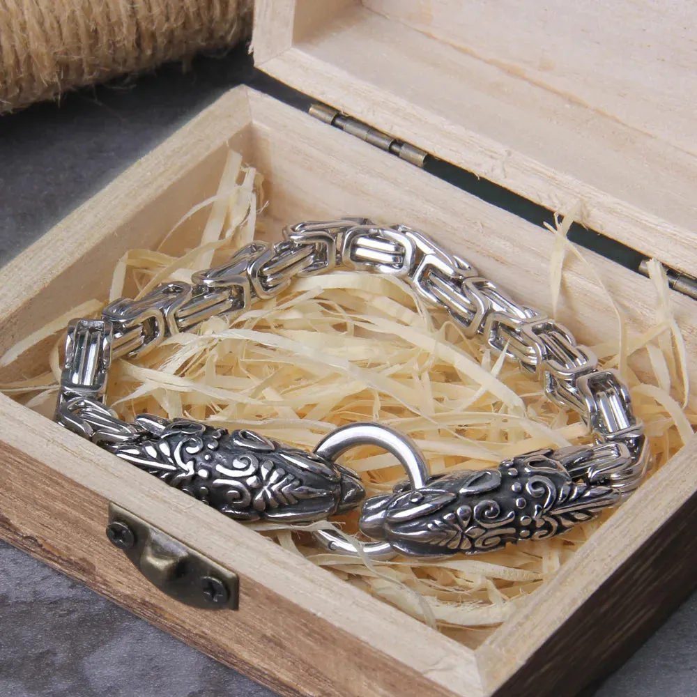 Punk Viking Wolf Bracelet