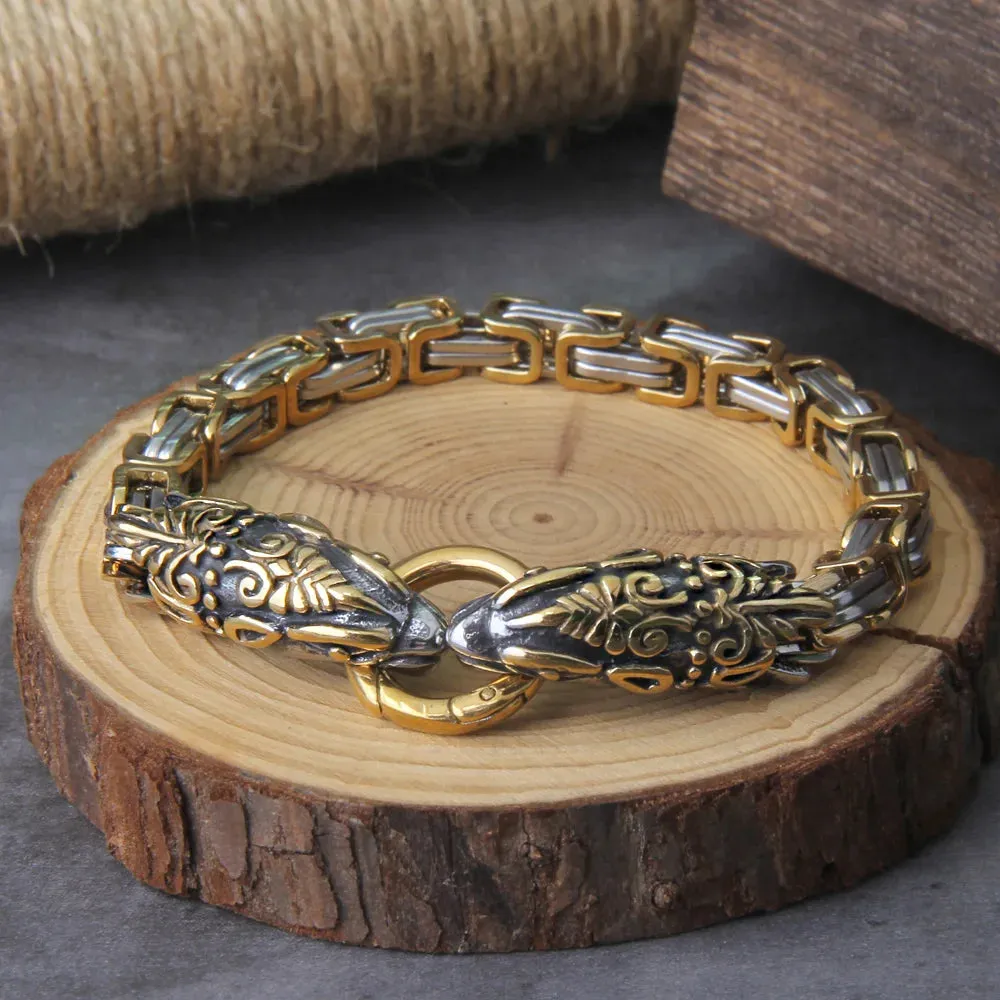 Punk Viking Wolf Bracelet