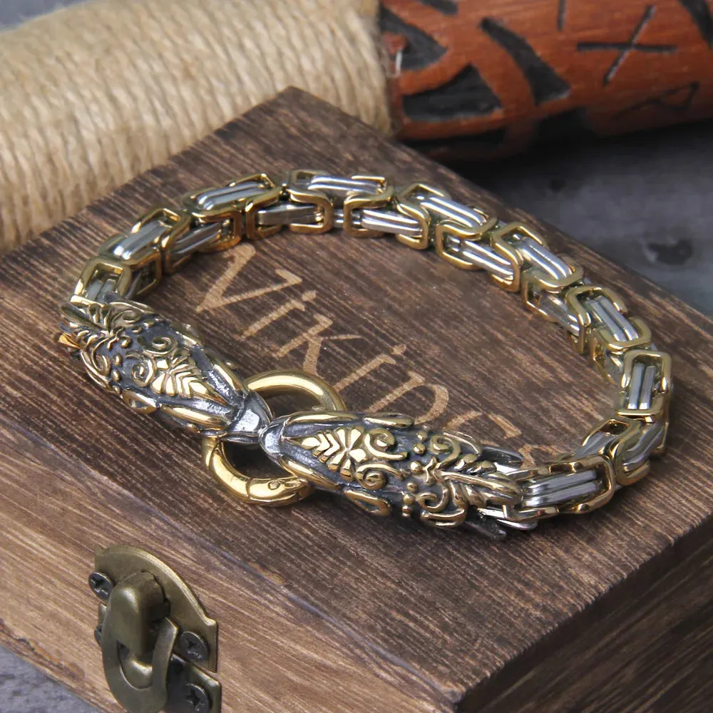 Punk Viking Wolf Bracelet