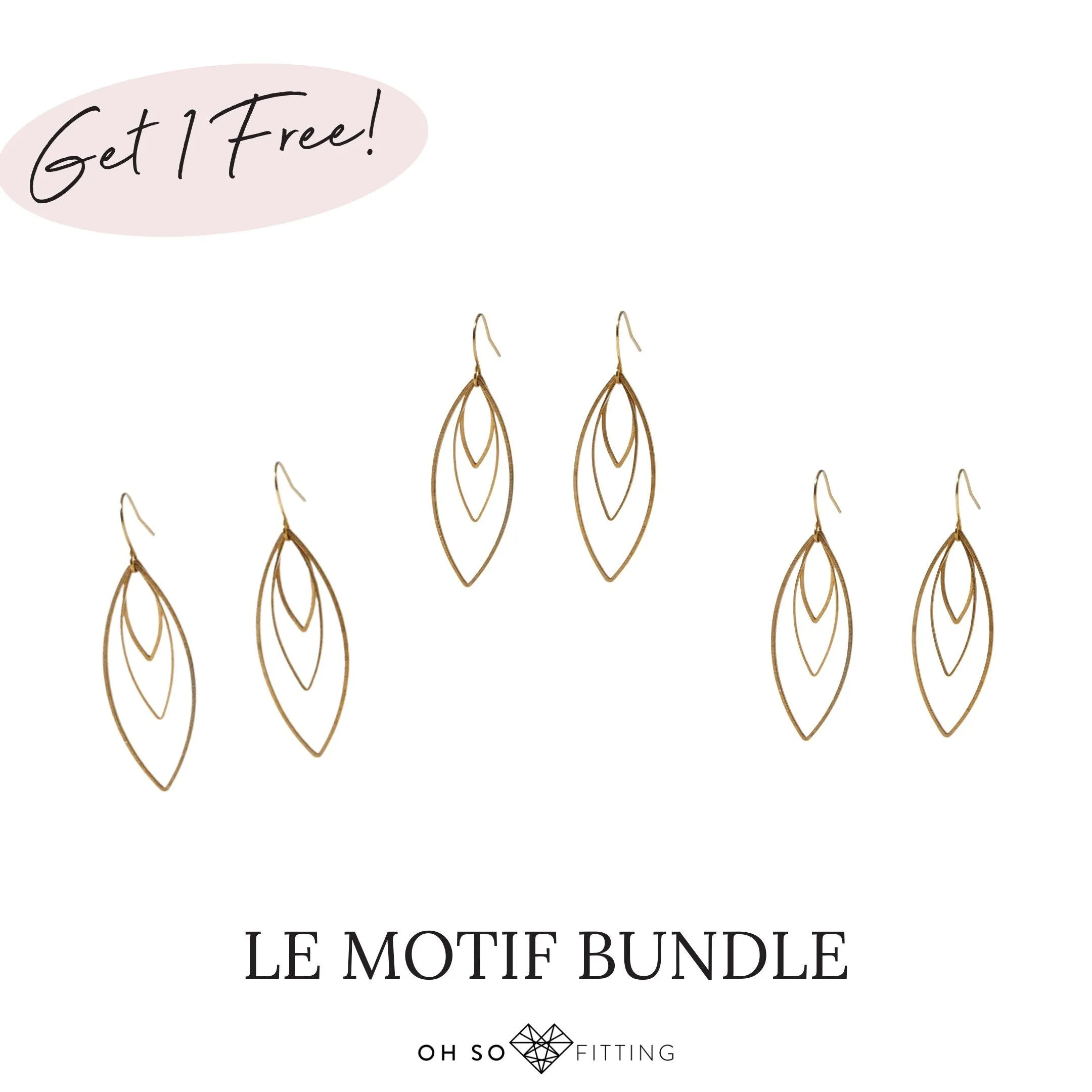 "Le Motif" Long Drop Earrings BUNDLE