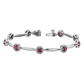 "RUBELLA" RUBY AND DIAMOND BRACELET