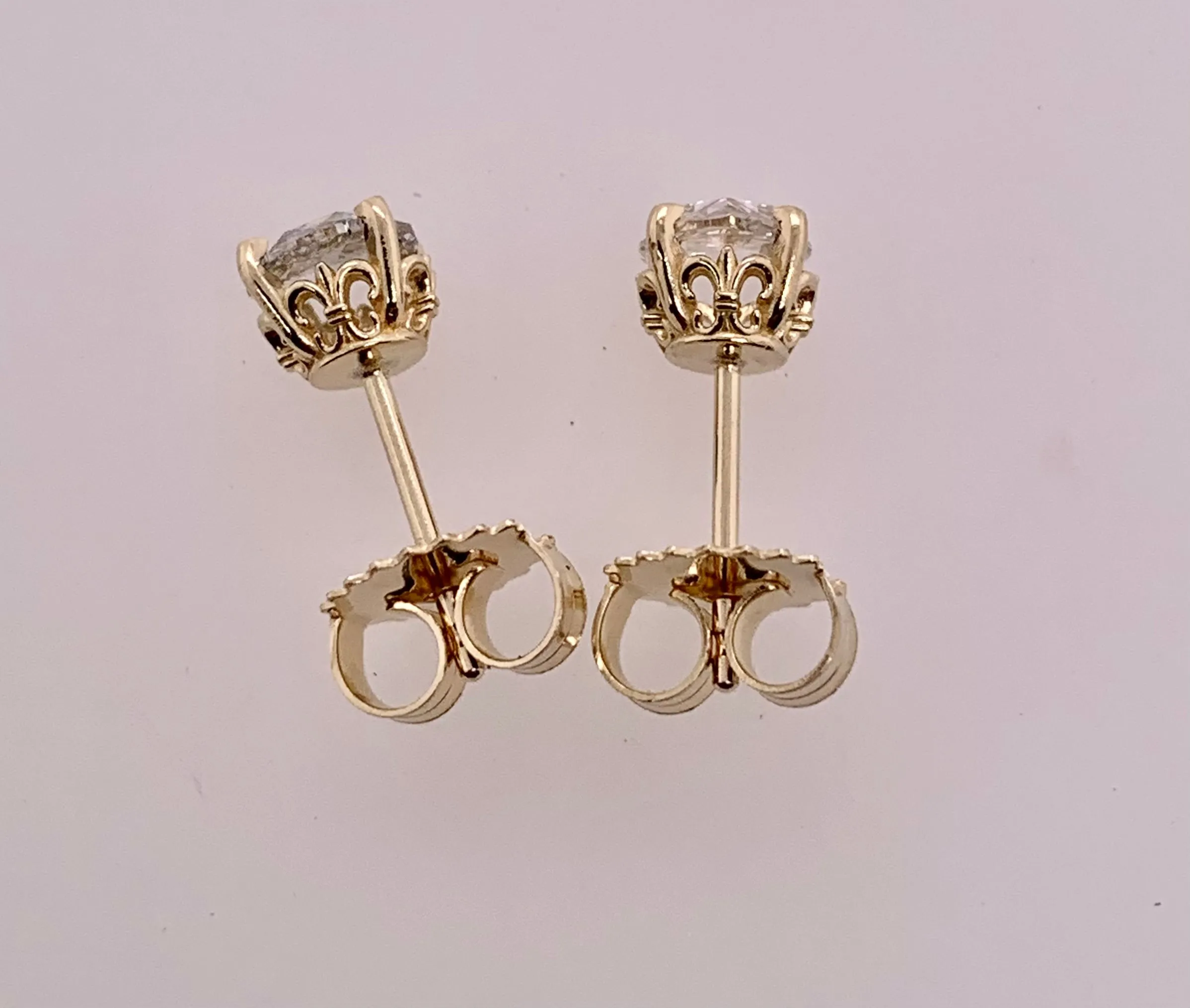 Rose Cut Diamond Earrings