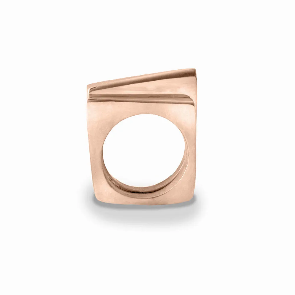 Rose Gold Ice Shard Ring Set