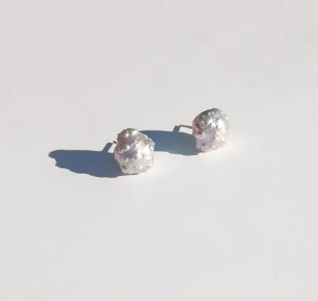 Rosebud Stud Earrings With Rare Freshwater Rosebud Pearls