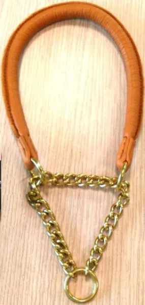 ROUND COLLAR WITH CHAIN BROWN