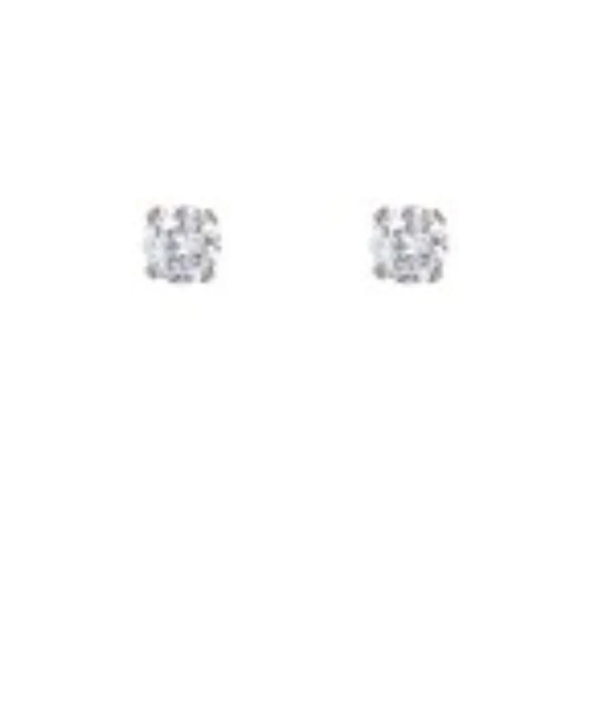 Round CZ Stud Earrings