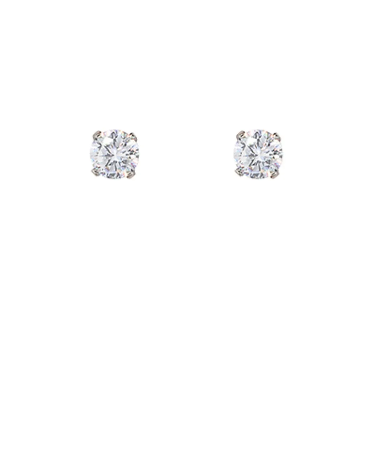 Round CZ Stud Earrings