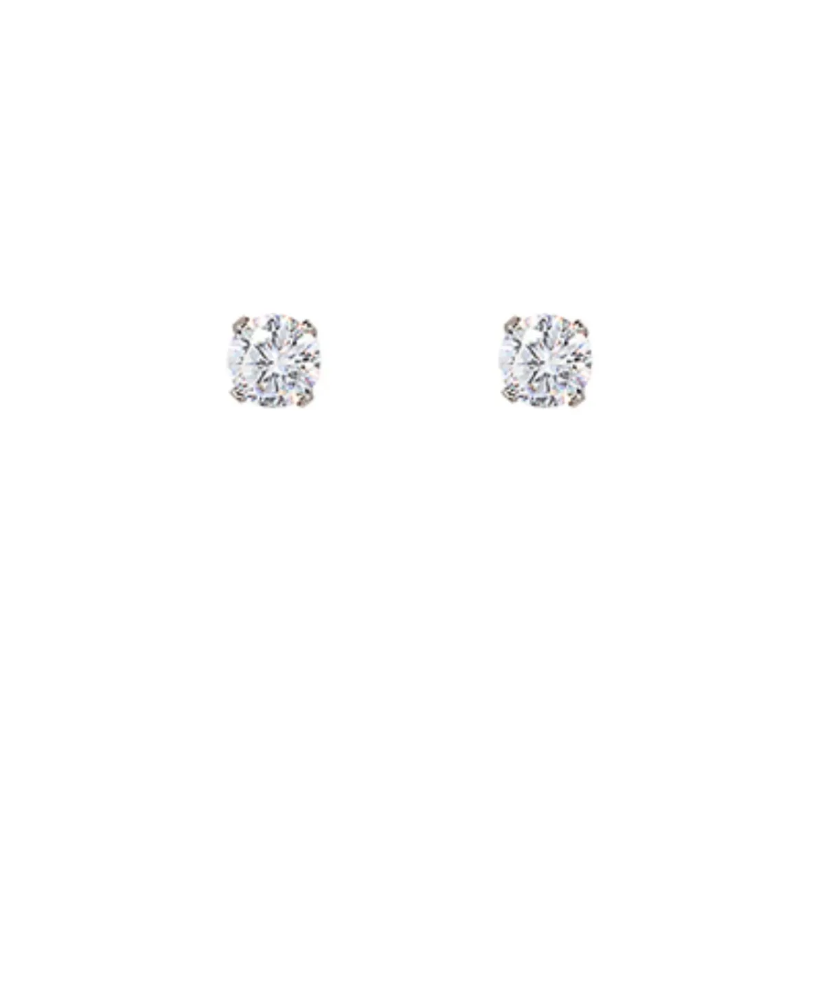 Round CZ Stud Earrings