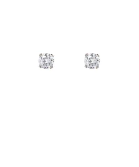 Round CZ Stud Earrings