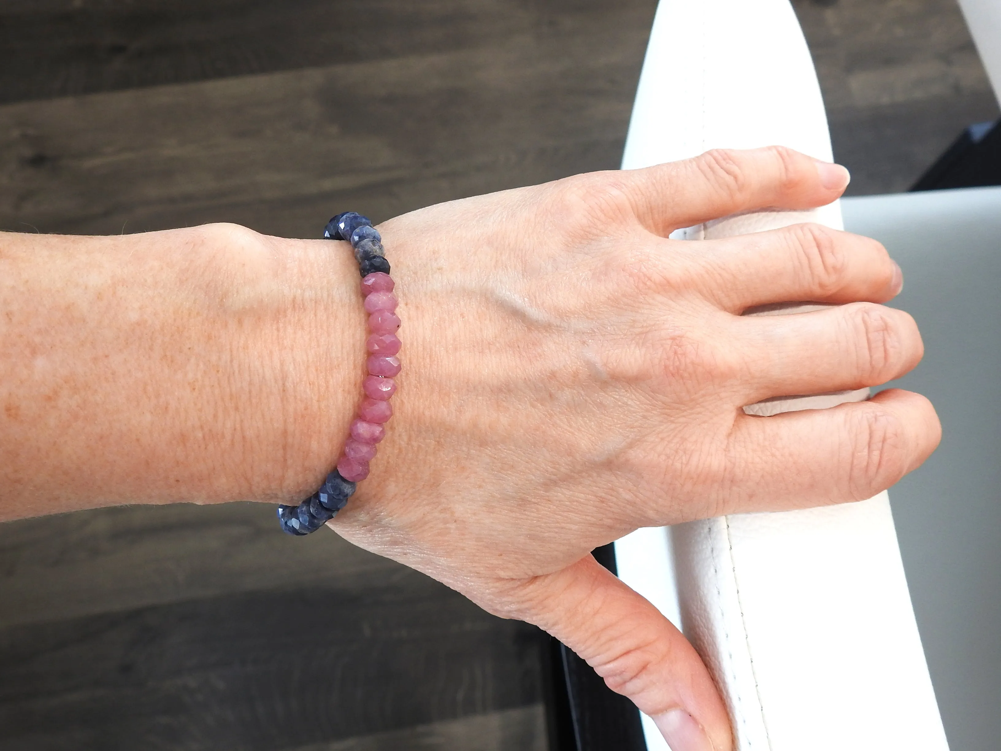 Ruby and sapphire bracelet