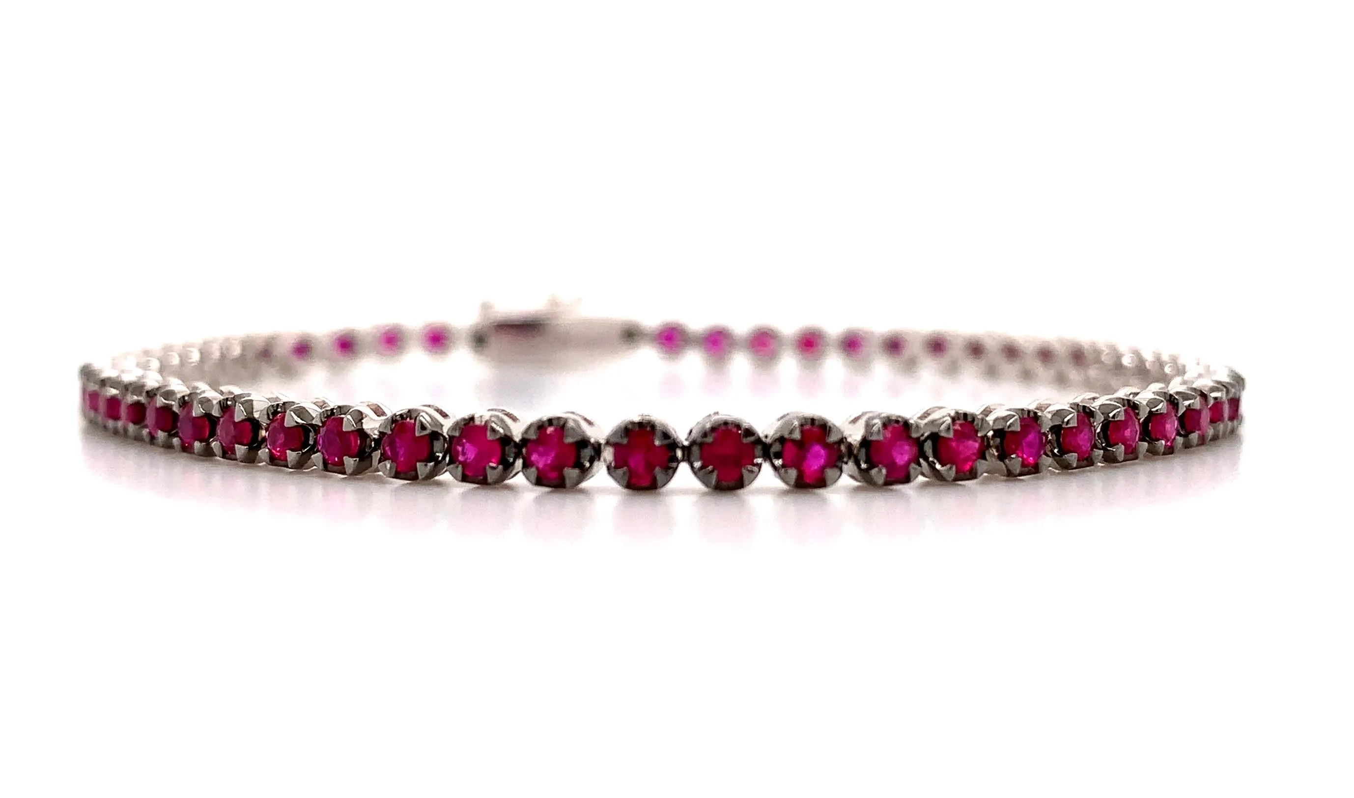 Ruby Gem Stone Tennis Bracelet 2.32ct t.w.