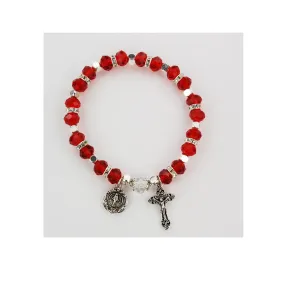 RUBY ROSARY STRETCH  BRACELET-BR813C