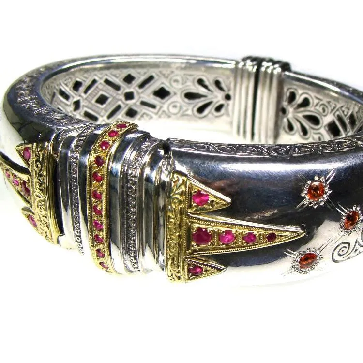 Ruby Stars Cuff Bracelet