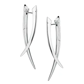 Sabre Crossover Earrings - Silver