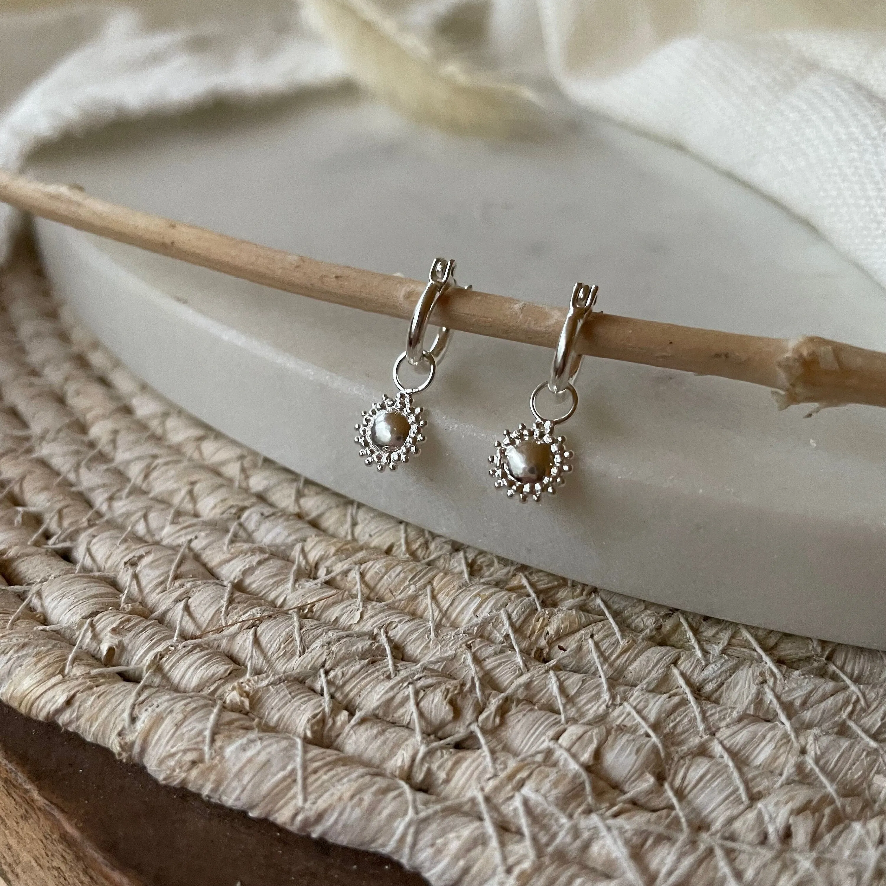 Savanna Sterling Silver Mini Hoop Earrings