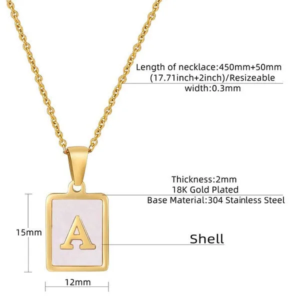 Shell & Gold Initial Necklaces