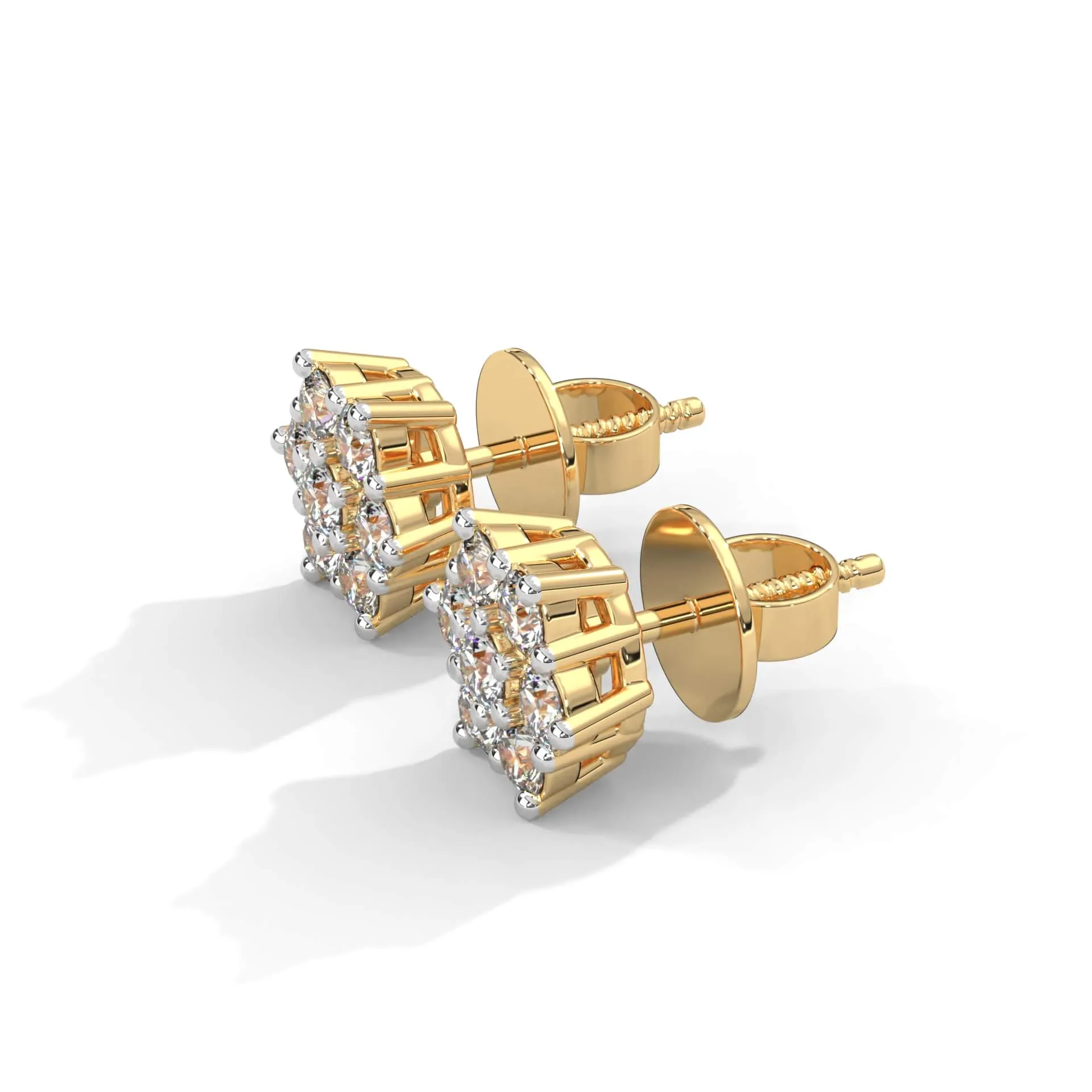 Shyla Tiny Silver Stud Earrings | 22KT Gold Vermeil