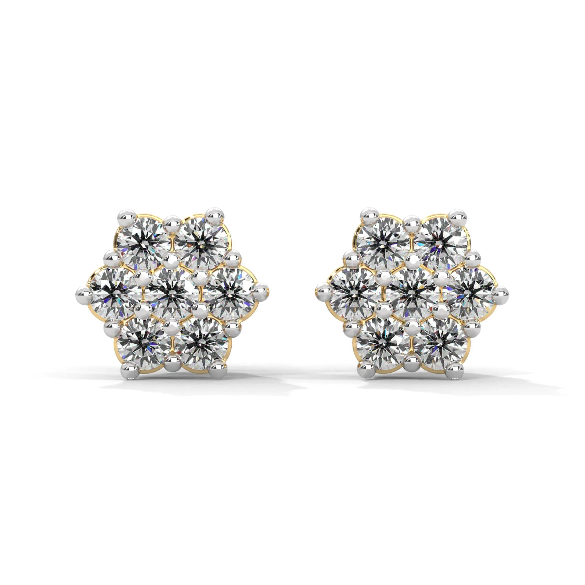 Shyla Tiny Silver Stud Earrings | 22KT Gold Vermeil