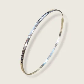 Silver Bangle, Hammered texture (AH34)