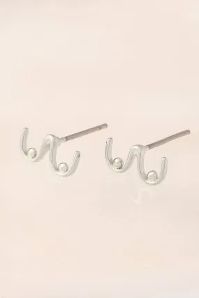 Silver Breast Outline Studs