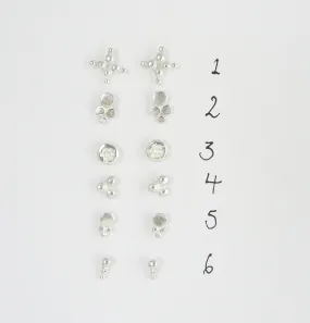 Silver Granulation Stud Earrings