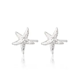 Silver Starfish Stud Earrings