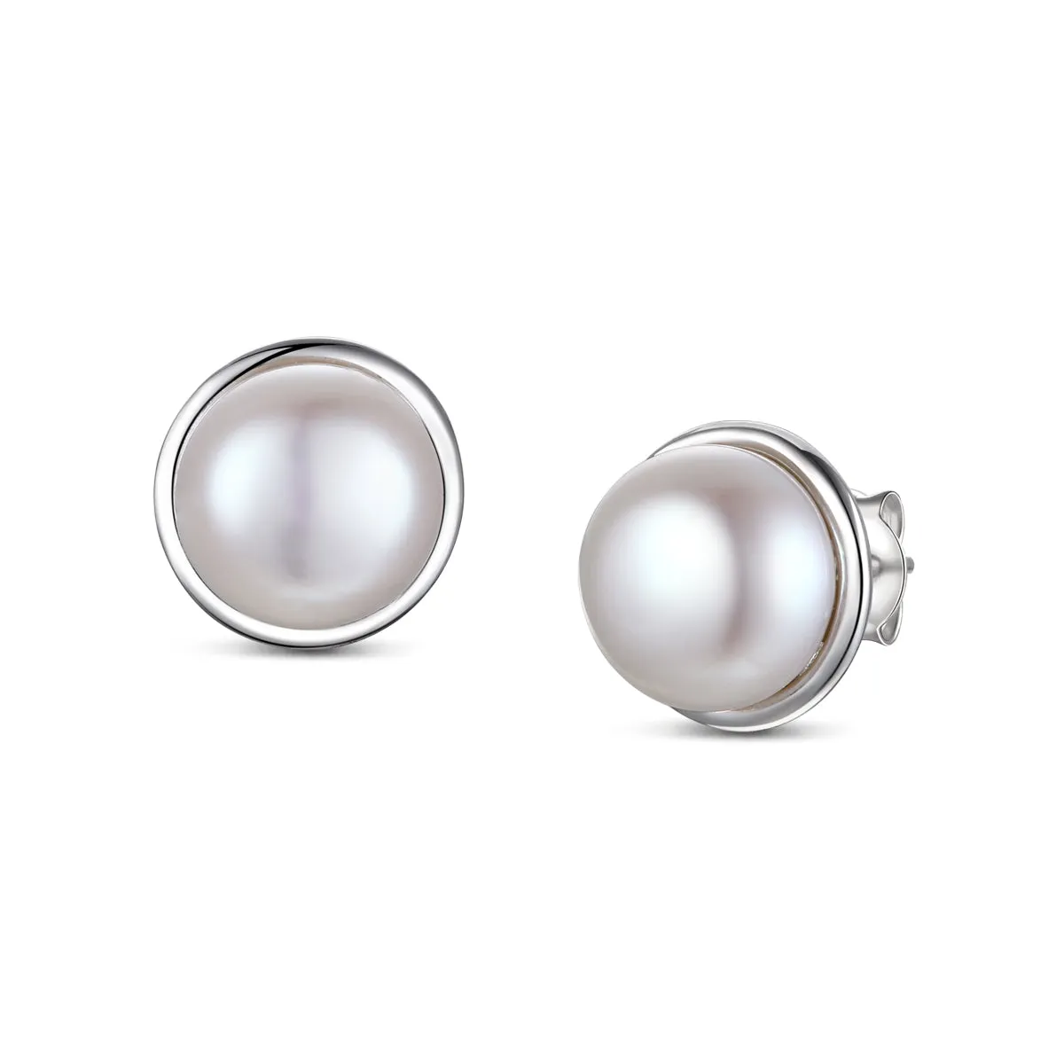 Simple and Elegant Pearl Stud Earrings