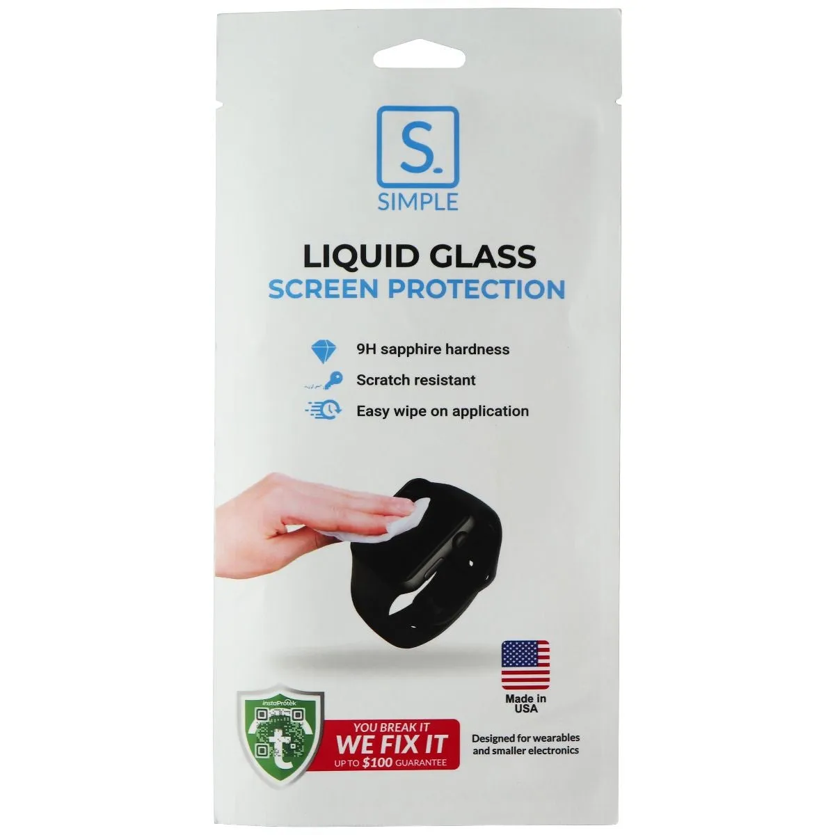 Simple Liquid Glass Screen Protection for Smartwatches & More Small Devices