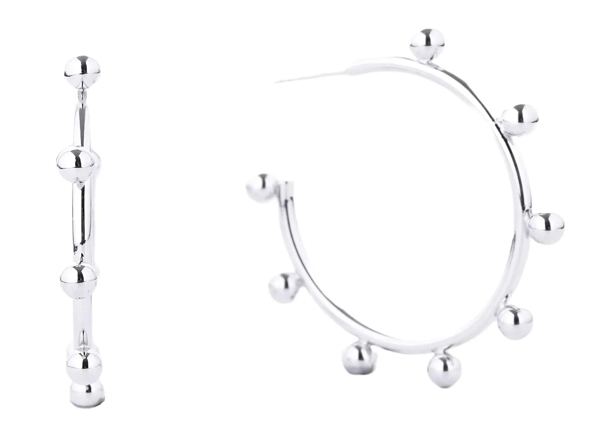 SJE310368 14K Dipped Stud Hoop Earrings