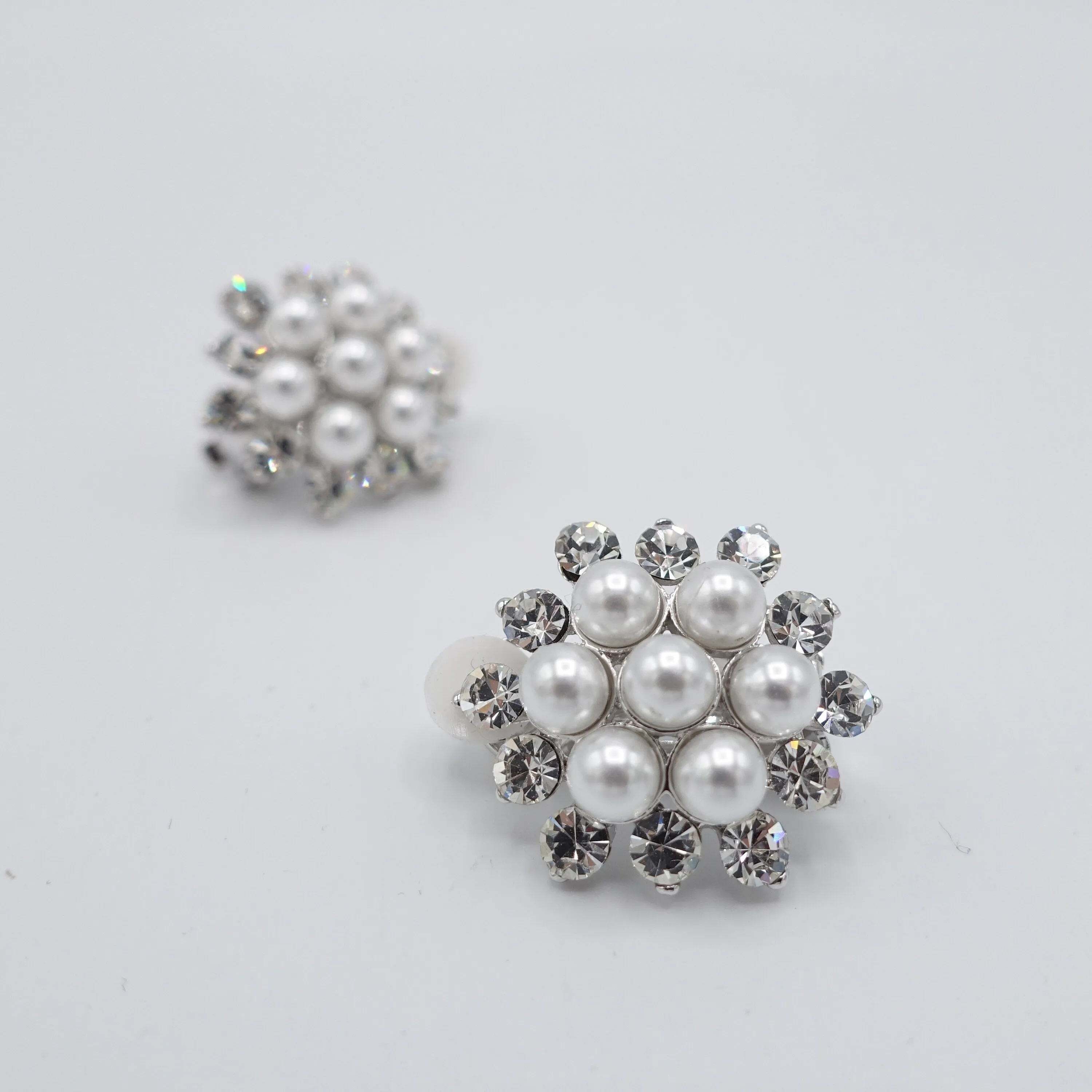 snow flower Pearl rhinestone earring for bride