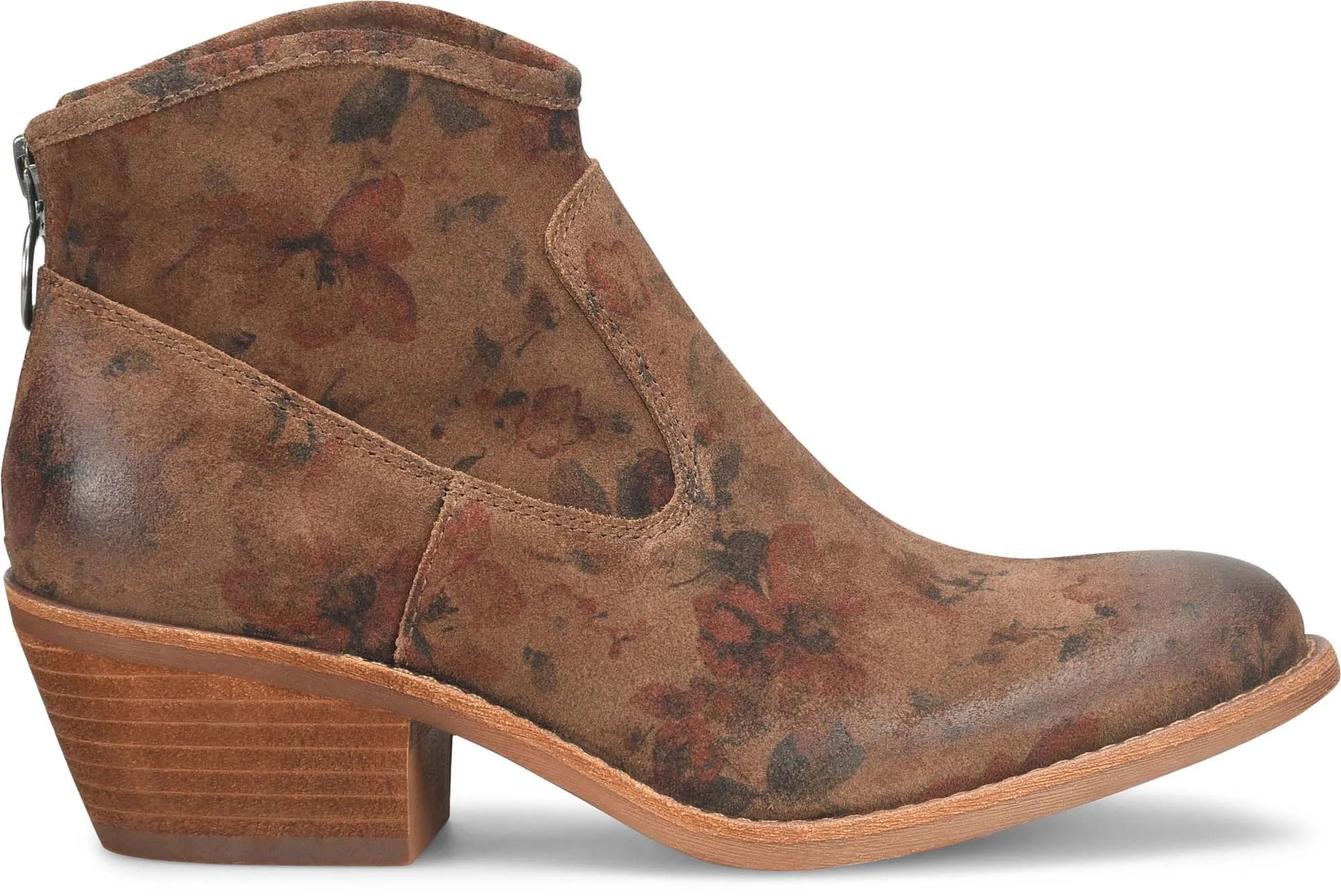 Sofft Women's Aisley Western Leather Boots - Brown Floral